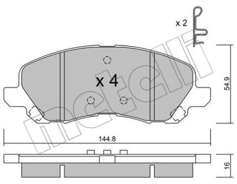 Колодки тормозные (передние) Citroen C4/Peugeot 4008 12-/Mitsubishi Lancer/Outlander 03-/Jeep Compas