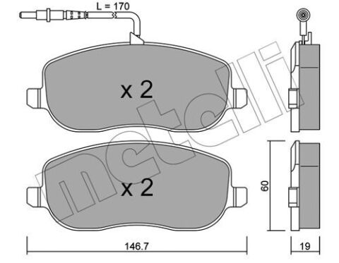 Колодки тормозные (передние) Citroen C8 02-/Jumpy/Fiat Scudo/Peugeot Expert 95-06/807 02- (+датчики)