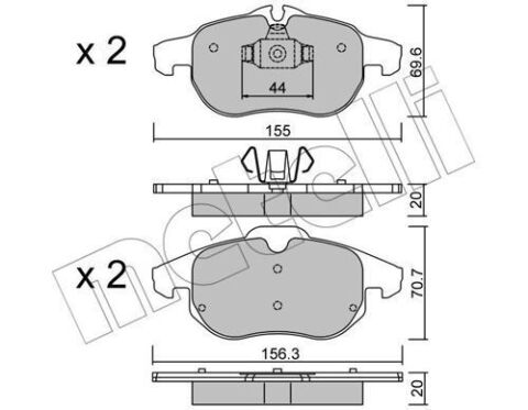 Колодки гальмівні (передні) Opel Astra H/Vectra C/Zafira B 02-10/Chevrolet Matiz 05-