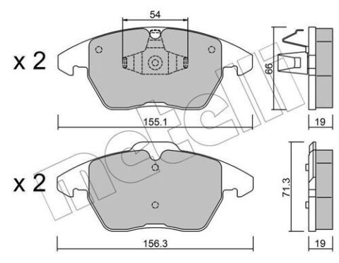 Колодки тормозные (передние) Citroen C4 04-11/Peugeot 207/308 07-14/208 12-/307 03-09/3008 09-16