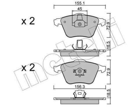 Колодки гальмівні (передні) Ford Focus/Mazda 3/Volvo C30/C70/S40/V50/Opel Vectra C 05-14/V40 12-