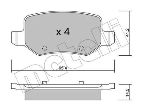 Колодки гальмівні (задні) MB A-class (W168/W169) 97-12/B-class (W245) 05-11/Vaneo (W414) 02-05