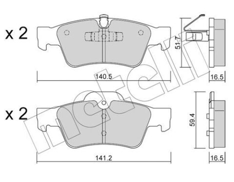 Колодки гальмівні (задні) MB M-class (W164)/R-class (W251)/GL-class (X164) 05-14/G-class (W463) 04-