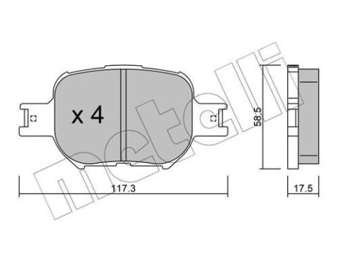 Колодки тормозные (передние) Toyota Corolla 01-07/Matrix 02-04/Celica 99-05