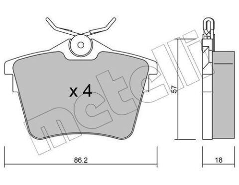 Колодки тормозные (задние) Citroen C5 08-/Peugeot 407 04-/607 00-11