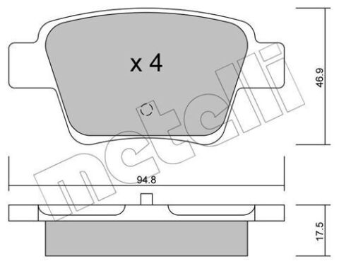 Колодки тормозные (задние) Citroen C4 04-11/Peugeot 207 06-13/307 00-12