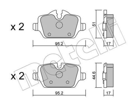 Колодки гальмівні (задні) BMW 1 (E81/E82/E87)/3 (E90/E91/E92/E93) 04-13