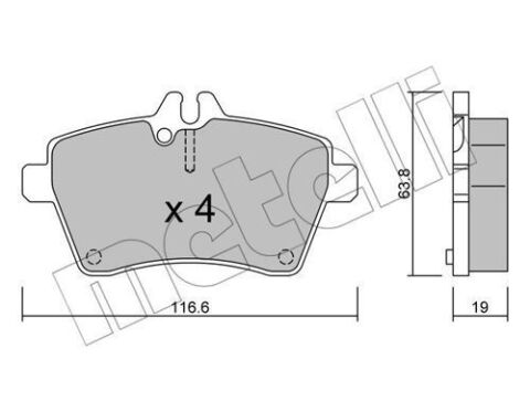 Колодки тормозные (передние) MB A-class (W169) 04-12/B-class (W245) 05-11