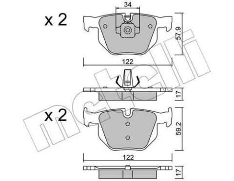 Колодки тормозные (задние) BMW X5 (E70) 06-13/(F15/F85) 13-18/X6 (E71/E72) 08-14/(F16/F86) 14-19