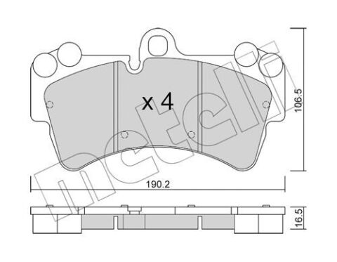 Колодки гальмівні (передні) Audi Q7 06-15/Porsche Cayenne/VW Touareg 02-10