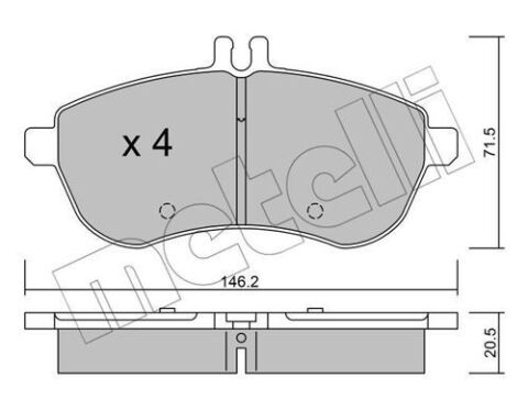 Колодки гальмівні (передні) MB C-class (W204/W205) 07-/E-class (W212) 09-16/SLK (R172) 11-