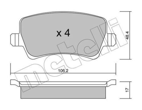 Колодки тормозные (задние) Ford Galaxy/S-Max 06-15/Volvo S60/S80/V60/V70/XC60/XC70 08-/Land Rover 11