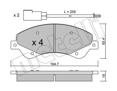 Колодки гальмівні (передні) Ford Transit 06-14/Transit Connect 06-13 (+датчики)