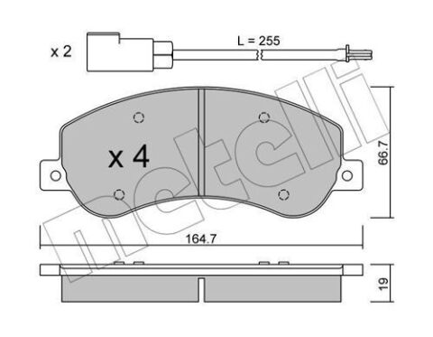 Колодки гальмівні (передні) Ford Transit 06-14/Transit Connect 06-13 (RWD) (+датчики)