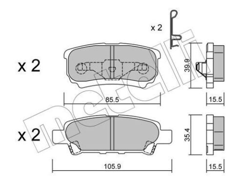 Колодки тормозные (задние) Mitsubishi Outlander/Lancer 03-/Jeep Compass/Patriot/Dodge Avenger 06-