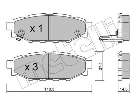 Колодки тормозные (задние) Subaru Forester/Impreza 08-/Legacy 03-14/Outback 03-/Toyota GT 12-