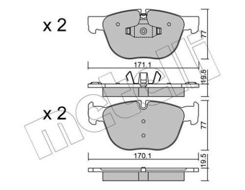 Колодки гальмівні (передні) BMW X4 (F26) 14-18/X5 (E70/F15/F85) 06-18/X6 (E71/E72/F16/F86) 08-19