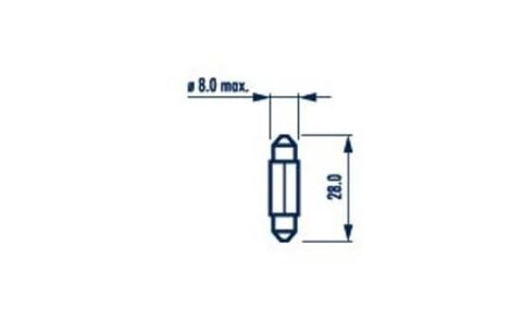 Автолампа C3W 12V 3W SV7 Standard (8x28mm)