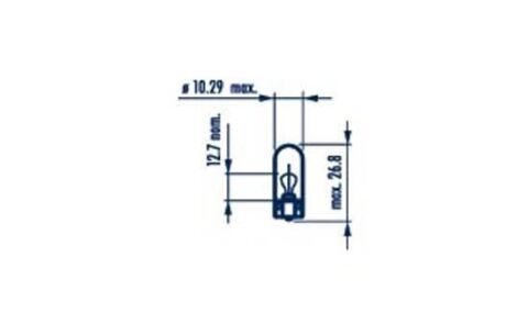 Автолампа W3W 12V 3W W2.1x9.5d (габарит, щиток приборов) (без цоколя)