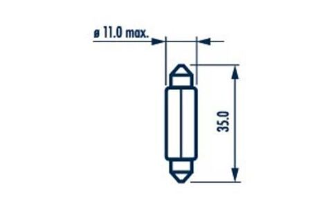 Автолампа C5W 24V 5W SV8.5 (11x35mm)