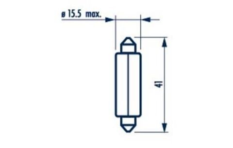 Автолампа C18W 12V 18W SV8.5 (15x41mm)