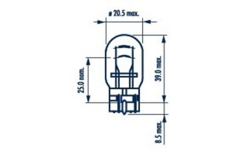 Автолампа W21/5W 12V 21/5W W3x16q Standard (без цоколя)