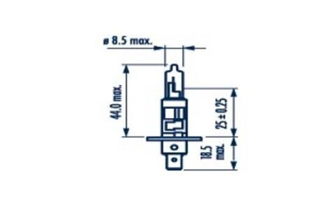 Автолампа H1 12V 55W P14.5s Range Power 150 (к-кт 2 шт)