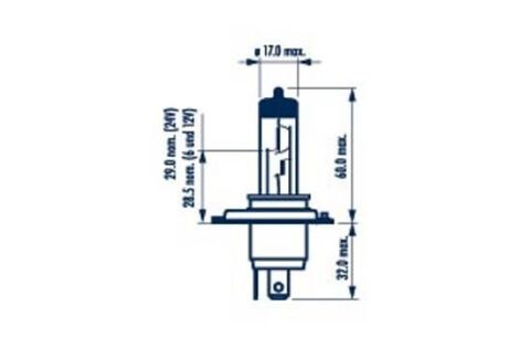 Автолампа HS1 12V 35/35W PX43t (Moto)