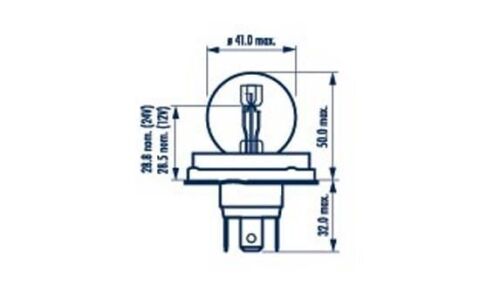 Автолампа R2 12V 45/40W P45t Standard