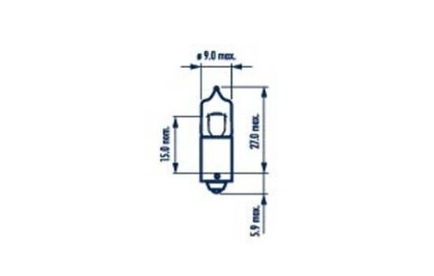 Автолампа H6W 12V 6W BAX9s Halogen Miniature