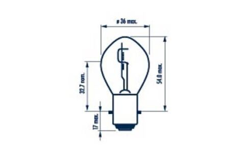 Автолампа S2 12V 35/35W BA20d Standard Автолампа S2 12V 35/35W BA20d Standard