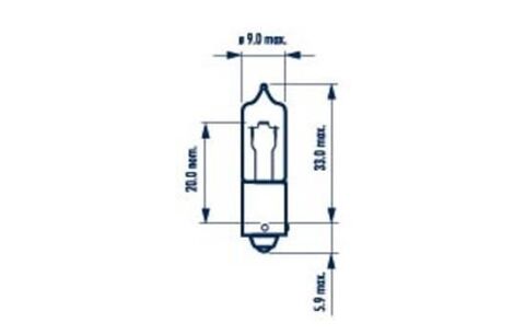 Автолампа H21W 24V 21W BAY9S Halogen Miniature