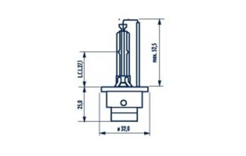 Автолампа D2S 85V 35W P32d-2 Xenon