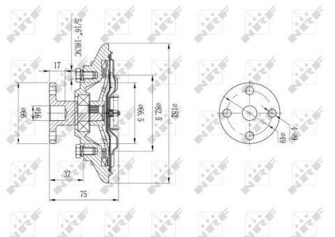 Муфта вентилятора Jeep Cherokee 2.1-4.2 83-01/2.5CRD 4x4 01-08 Муфта вентилятора Jeep Cherokee 2.1-4.2 83-01/2.5CRD 4x4 01-08