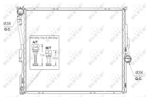 Радіатор охолодження BMW X3 (E83) 2.0-3.0 04-11 (N46/M47/M54/N52/M57)