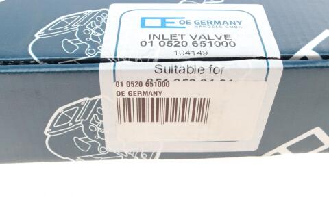 Клапан (впуск) MB Sprinter 2.2CDI OM651 (28.4х6х108.9)