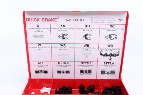 Комплект з'єднувачів і кліпс кріплення трубок гальмівних d=5.0-8.0 (К-кт 38 шт.)