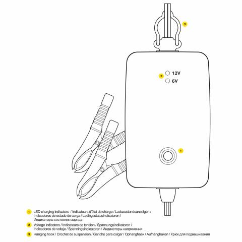 Зарядний пристрій (6/12V-1A) (Ca/Ca; GEL; VRLA; EFB; AGM/ до 60Ah) Зарядний пристрій (6/12V-1A) (Ca/Ca; GEL; VRLA; EFB; AGM/ до 60Ah)