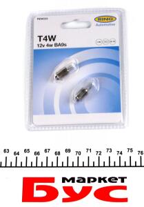 Автолампа T4W 12V 4W BA9s (MCC) Standard (блістер/2шт.)
