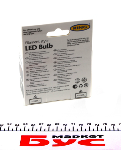 Автолампа W5W 12V 1W W2.1x9.5d Filament LED (6000K/60lm/3x Long life) Ice White (2шт.) Автолампа W5W 12V 1W W2.1x9.5d Filament LED (6000K/60lm/3x Long life) Ice White (2шт.)