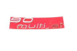 Напис "90 multijet" Fiar Doblo 09- (наклійка для задніх дверей) (хром/червоний) Напис "90 multijet" Fiar Doblo 09- (наклійка для задніх дверей) (хром/червоний)
