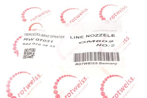 Трубка паливна високого тиску MB Sprinter 2.9TDI (2 циліндра)