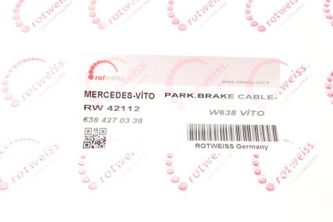 Трос ручника (задній) MB Vito (W638) 96-03 Трос ручника (задній) MB Vito (W638) 96-03