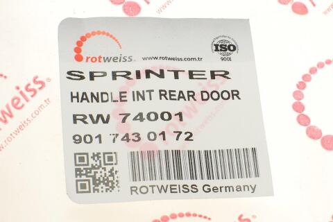 Ручка дверей (задніх/всередині) (L) MB Sprinter/VW LT 96- (9017430172)