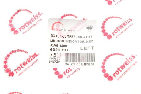 Повторювач повороту на дзеркало Fiat Ducato/Peugeot Boxer 06- (L) (білий) (71748252/6325.H0)