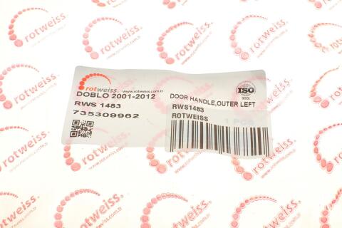 Ручка дверей (сторонних/снаружи) (L) Fiat Doblo/Cargo 01-