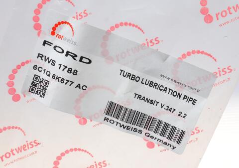 Трубка зливу оливи з турбіни Ford Transit 2.2TDCI 06-14 Трубка зливу оливи з турбіни Ford Transit 2.2TDCI 06-14