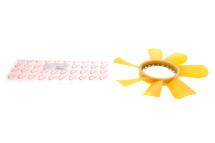 Крильчатка вентилятора Ford Transit 2.5D/TD 92- (жовта)