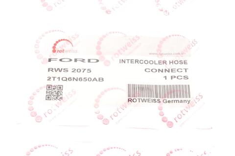 Патрубок интеркулера Ford Connect 1.8TDCi 02-
