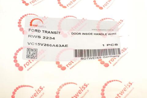 Ручка дверей (бічних/всередині) (L) Ford Transit 00- (з тросіком) (коротка база) Ручка дверей (бічних/всередині) (L) Ford Transit 00- (з тросіком) (коротка база)